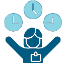 flexible work life balance Icon